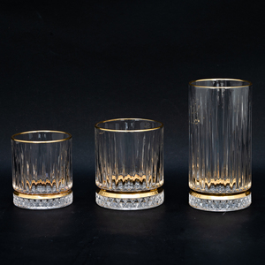 Ly <span class=keywords><strong>Whisky</strong></span> Thời Trang Cũ 12Oz Với Thiết Kế Vàng - Product Image 4