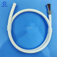 Câble micro-coaxial Hotten 242X38AWG OD=11.5mm pour sonde d'échographie médicale, certifié ISO13485, cuivre plaqué argent