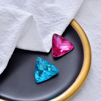 Strass en acrylique triangulaires à coudre, de haute qualité, écologiques, pour accessoires de bijoux DIY