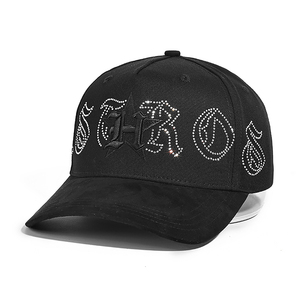 Chất Lượng Tốt Nhất Nhà Cung Cấp Mũ Với Biểu Tượng Tùy Chỉnh Mũ Bóng Chày Da Lộn Rhinestone Casquette 5 Bảng Điều Chỉnh Du Lịch Thời Trang Gorras Cho Người Đàn Ông - Product Image 2