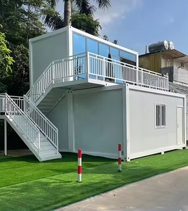 บ้านตู้คอนเทนเนอร์แบบพกพาพับได้โครงสร้างเหล็กแพ็คแบนแบบเคลื่อนย้ายได้สำเร็จรูป - Product Image 1