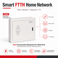 Boîtier de distribution de fibre optique mural FTTH, armoire multimédia pour le câblage de communication réseau domestique