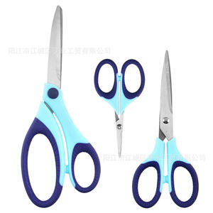 Sunrise – ensemble de 3 ciseaux multi-usages en acier inoxydable, manche bleu-violet, pour la maison, le bureau, l'artisanat, la couture, l'utilisation par les étudiants - Product Image 2