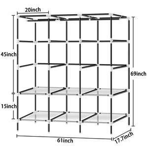 خزانة ملابس لأثاث غرف النوم، منظم ملابس من قماش غير منسوج مقاوم للماء، خزانة سهلة التجميع والتنظيف - Product Image 5