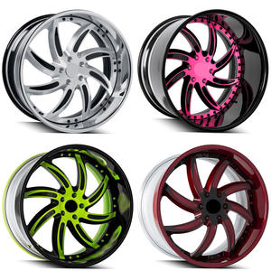 HS-02043 Cerchi in Lega Personalizzati a 2 Pezzi Cromati Lucidi 6x139.7 5x130 5x127 5x120 18 20 22 24 26 28 30 Pollici per <span class=keywords><strong>Impala</strong></span> Jeep - Product Image 2