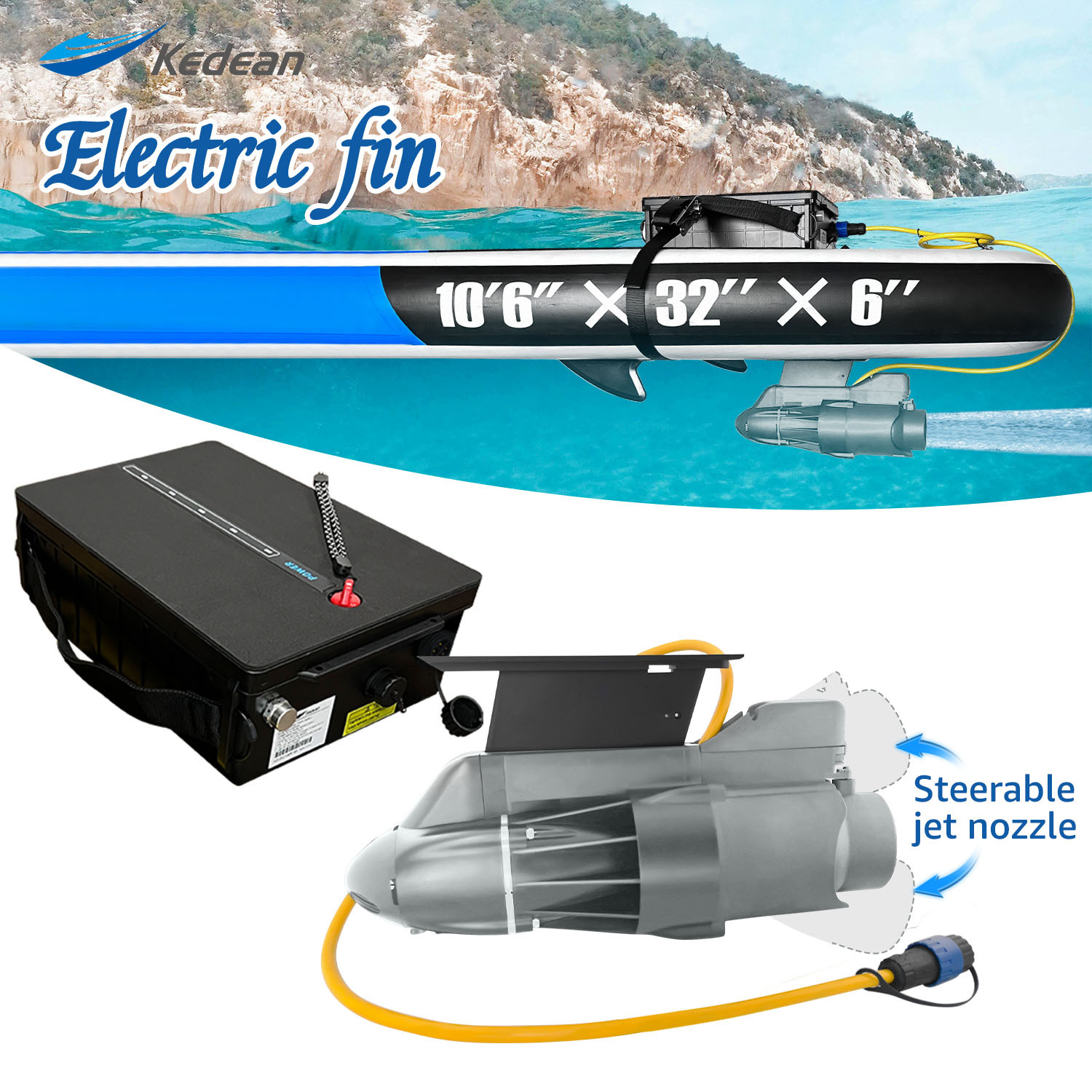 1 Paire De Moteurs étanches IP68 Pour Bateau RC – Marche Avant/arrière, Hélices Incluses, Plastique/métal