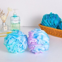 Éponge de bain exfoliante sans peluches, grande taille, dégradé de couleurs, exfoliation sans douleur, durable, massage, en PE