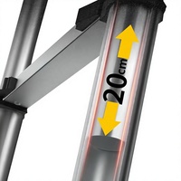 Échelle télescopique droite en acier inoxydable de 3,9 m, robuste, antirouille et antidérapante, pour toiture – Commande d'échantillon disponible