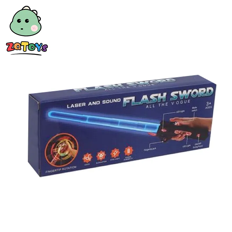 Zhiqu Brinquedos 2023 New Star Sword Colorido Transformação Luz Música Pack com Carregamento USB Boy Presente Atacado
