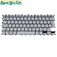 Teclado Retroiluminado para Portátil SAMSUNG Galaxy Book Ion 930XCJ 6K+NGY0M.B0U NSK-87BBN, Nuevo, Plateado, con Tecla Enter Grande