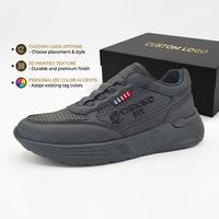 Chaussures de course légères antidérapantes à lacets pour hommes, avec semelle extérieure en EVA et tige en PU, personnalisables sous marque privée OEM, idéales pour l'été sportif