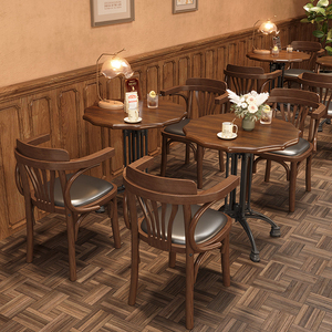 Meubles <span class=keywords><strong>de</strong></span> <span class=keywords><strong>restaurant</strong></span> commerciaux <span class=keywords><strong>de</strong></span> style américain moderne, tables et chaises, plateau en <span class=keywords><strong>bois</strong></span> PU, tailles personnalisables pour les restaurants - Product Image 1