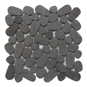 Gạch Ốp Tường Và Gạch Lát Sàn Đá Cẩm Thạch Tự Nhiên Màu Đen Hình Bầu Dục Ngoài Trời Cho Ban Công Sân Vườn - Product Image 5