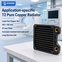 Radiador de Refrigeración por Agua de Cobre Puro de Alto Rendimiento OC-CRS12-27R de 120 mm, Intercambiador de Calor Compacto de 27 mm de Espesor para Uso Médico