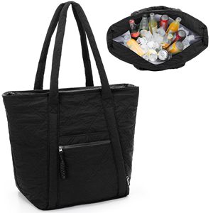 Insulated Cooler Tote Bag Holds 30 Cans, Large Leakproof Grocery Bag with Zippered Top, Soft Sided <b>Shopping</b> - Product Image 1