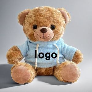 Ours en peluche à vêtements interchangeables - Jouet en peluche super doux avec des vêtements mignons pour câliner et jouer - Logo personnalisable - Product Image 4
