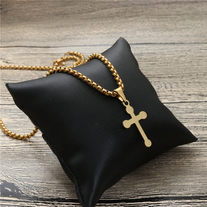 <b>Cross</b> Pendant Necklace Stainless Steel Unisex Gift Jewelry - Product Image 3