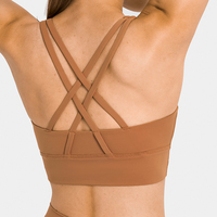 Hauts de gymnastique athlétiques pour femmes femmes soutien-gorge d'entraînement Fitness Pro soutien complet dos croisé soutien-gorge de sport