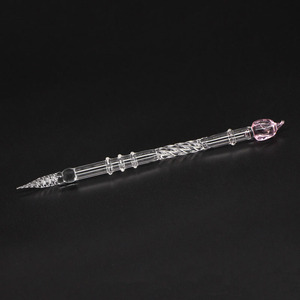 Bolígrafo de tinta de vidrio vacío DIY, bolígrafos de caligrafía <span class=keywords><strong>Sakura</strong></span> de Japón, barril de vacío transparente, pluma de inmersión de vidrio rellenable de flores secas de cristal - Product Image 3