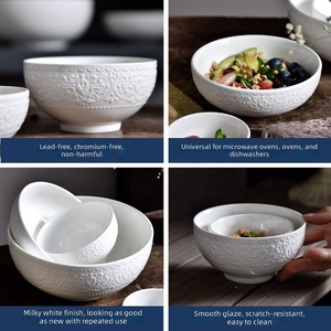 Tazón Europeo <span class=keywords><strong>de</strong></span> Cerámica para el Hogar, Estilo Nórdico Minimalista, Redondo, <span class=keywords><strong>de</strong></span> Color Sólido, para Sopa, Fideos, Ensalada o Arroz - Product Image 3