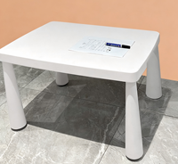 Ensemble de bureau et chaise d'étude en plastique pour enfants Marmot, style moderne minimaliste, avec tabouret, pour l'école et la maternelle