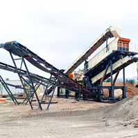 Station de criblage mobile à haute efficacité 300T/H, crible vibrant sur roues pour le criblage des agrégats et du sable