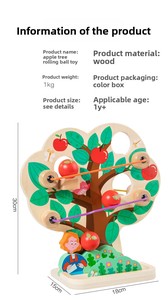 พื้นที่ทดลองวิทยาศาสตร์สำหรับโรงเรียนอนุบาลของนิวตันโต๊ะวางต้นไม้แอ็ปเปิ้ลแรงโน้มถ่วงเกมต้นมอนเตสซอรี่ต้นของเล่นก้านเพื่อการศึกษา - Product Image 3
