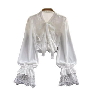 Blusa de Chifón para Mujer, Manga Larga, Elegante y Ligera, para Oficina, Venta al Por Mayor Personalizada - Product Image 1