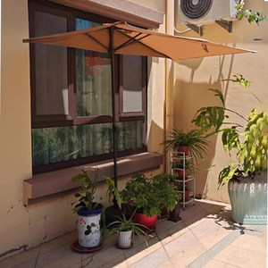 <span class=keywords><strong>Sombrilla</strong></span> de Hierro para Exteriores con Sistema de Apertura de un Toque, <span class=keywords><strong>Sombrilla</strong></span> de Pared para Balcón, Entrada de Tienda, Patio de Primera Planta - Product Image 4
