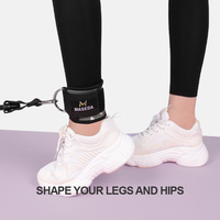 SHIWEI-1040 # sangles de cheville réglables avec anneau en D, boucle, manchettes de cheville pour Gym, haltérophilie, Fitness, sangles de cheville rembourrées