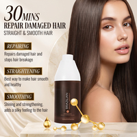 Système professionnel de traitement à la kératine brésilienne en 4 étapes, ensemble de soins capillaires pour salon, lissage des cheveux, soin quotidien, réparation des cheveux crépus et abîmés