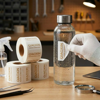 Étiquettes personnalisées lavables et amovibles pour bouteilles d'eau - Autocollants réutilisables sans résidus pour bocaux en verre et préparation de repas