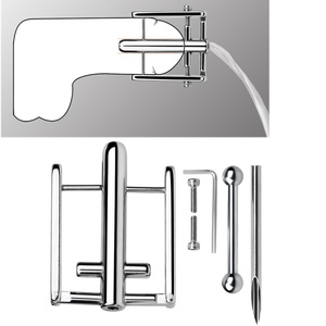 2025 New Fresh Style Cock Cage Men's Chastity Device with Lock Sleek Sliver Metal <b>Dildo</b> Sex Toy Chastity Cage for Male - Product Image 1