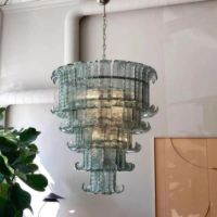 JYLIGHTING Lustre suspendu personnalisé sur mesure pour hôtel, style français vintage, en fer et verre, pour toute la maison