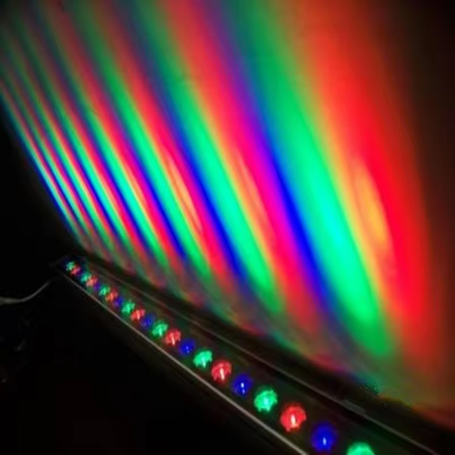 LED Linear Wall Washer Lamp DMX Addressable RGB Facade Washers IP67 Outdoor Stage Lighting 36W Aluminum Alloy