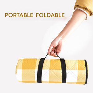 2-In-1 and Tote <b>Bag</b> Waterproof <b>Foldable</b> Mat Outdoor <b>Beach</b> Compact Portable Travel Picnic Blanket - Product Image 4