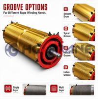 Tambour à câble métallique sur mesure pour treuil de grue, tambour à câble en acier rainuré robuste, OEM ODM