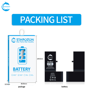 STAROZON Batterie de téléphone portable sans MOQ pour iPhone X XR XS Max, capacité maximale, longue durée - Product Image 5