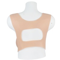Série de faux seins en silicone ou en coton texturé, col rond, style court, seins en silicone pour travestis, toucher doux