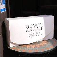 Caja de Envío de Flores Corrugada Personalizada con Acabado Brillante, Embalaje Plano para Envío Floral con Impresión Interior