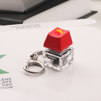 Laser Engrave Keyboard Keychain Wholesale Custom Key Chain Switch Keychain Keyboard Button Keycap Fidget Clicker Toy Uv Printing