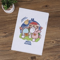 Carpeta a prueba de agua de tamaño A4 personalizada, carpeta de plástico de impresión transparente colorida en forma de L de PP para promoción, proveedor escolar