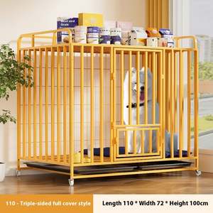 Cage pour chien robuste et indestructible en métal à double porte avec roues, pour chiens de petite, moyenne et grande taille, vente en gros d'usine 2025 - Product Image 4