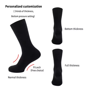 Chaussettes d'entraînement de basketball et de football personnalisées avec logo pour hommes, chaussettes de sport fines en tricot, blanches et noires, hauteur mi-mollet avec logo sur le bas - Product Image 3