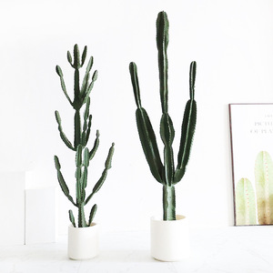Gran <span class=keywords><strong>cactus</strong></span> verde árbol de plástico planta en maceta Micro arreglo de paisaje para decoración de interiores conjunto paisajismo - Product Image 1