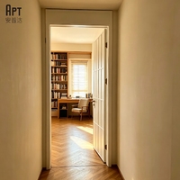 Porte intérieure en bois massif sur mesure, prix usine, remplie sans nid d'abeille, moderne, étanche, pour chambre et salle de bain, en MDF
