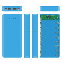 Type-C 8 cellules 18650 chargeur de batterie bricolage boîtier de banque d'alimentation coque sans soudure boîtier d'alimentation mobile