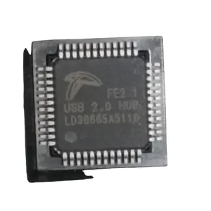 FE2.1USB2.0HUB全新原装集成电路ic USB 2.0集线器主芯片FE2.1 QFP48 IC