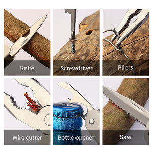 คีมสแตนเลสพับได้อเนกประสงค์ขนาดพกพาสำหรับการตัดและตกปลา - Product Image 5