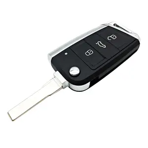 3 Buttons Flip Remote Cover Car Key Shell Housing Blank For VW MK7 Golf 7 Skoda Octavia Seat Passat Skoda Leon Auto Key